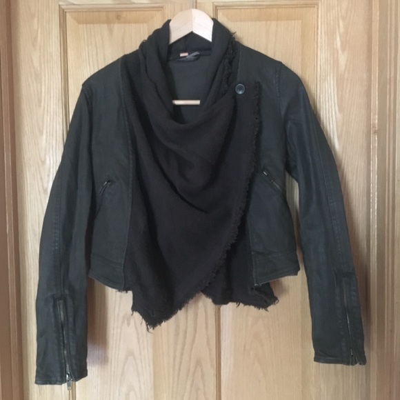 Free People Jackets & Blazers - Free people Moro Drape Front Jacket olive color 0